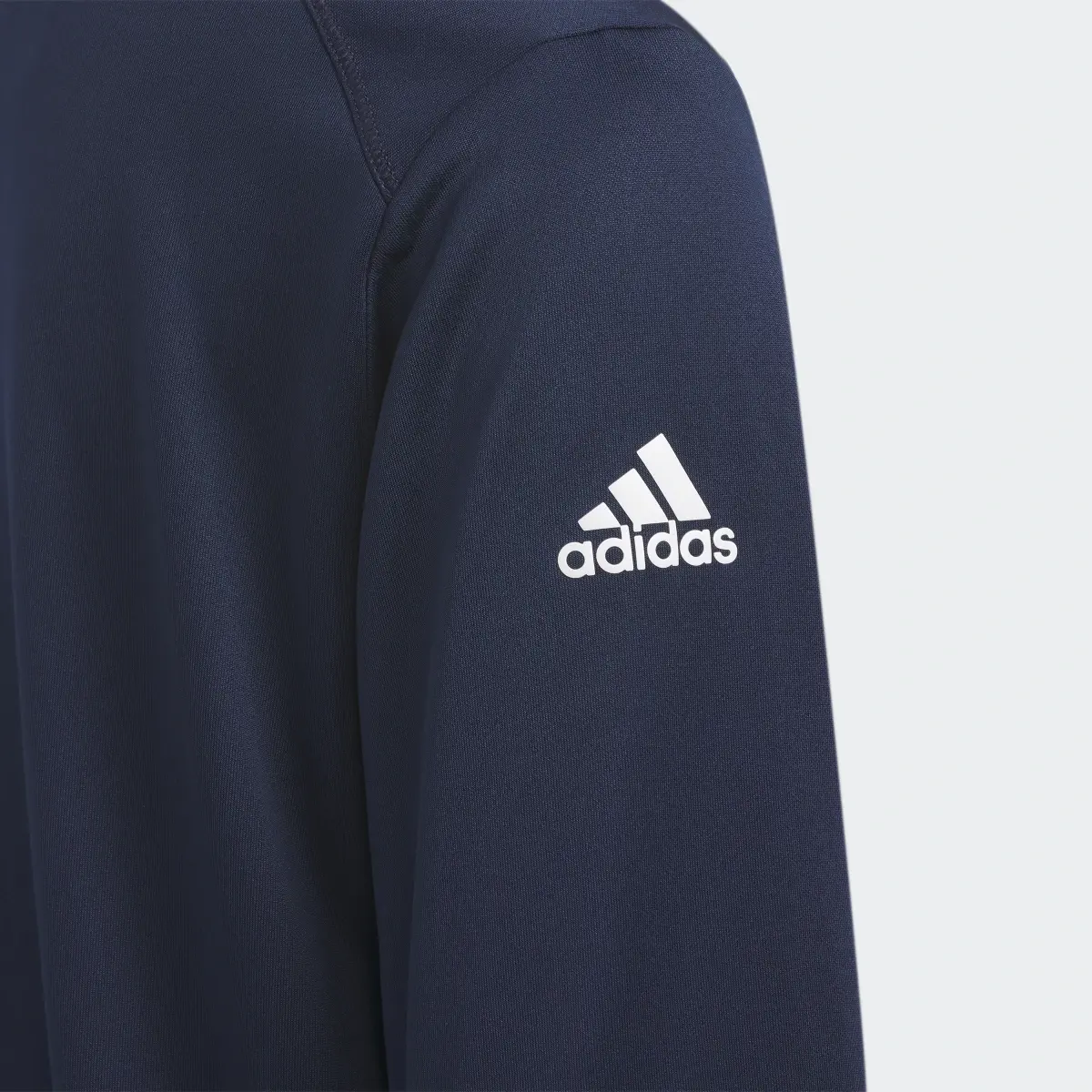 Adidas Heather Quarter Zip Golf Pullover. 3