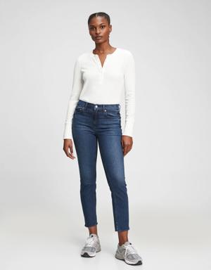 Mid Rise Vintage Slim Jeans blue