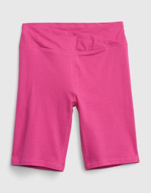 Gap Kids Organic Cotton Bike Shorts pink