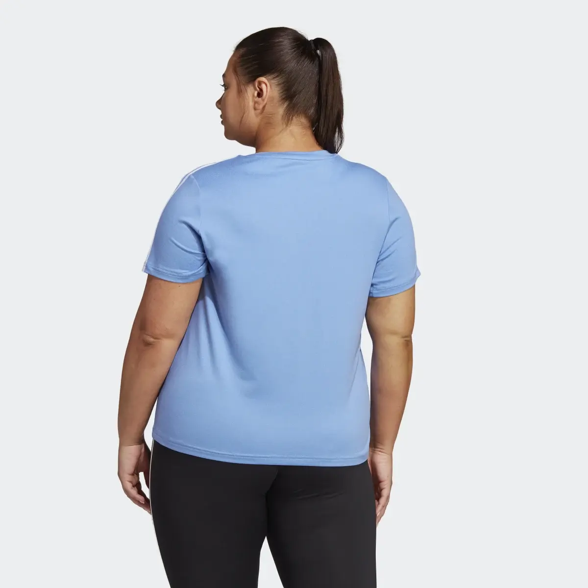 Adidas AEROREADY Train Essentials 3-Stripes T-Shirt (Plus Size). 3