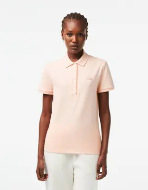 Lacoste Slim Fit Damen LACOSTE Poloshirt aus Stretch-Baumwoll-Piqué