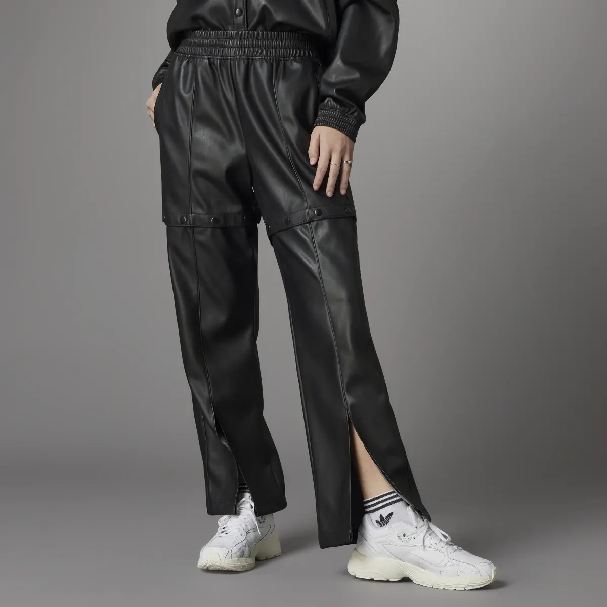 Adidas Always Original Faux Leather Track Pants. 1