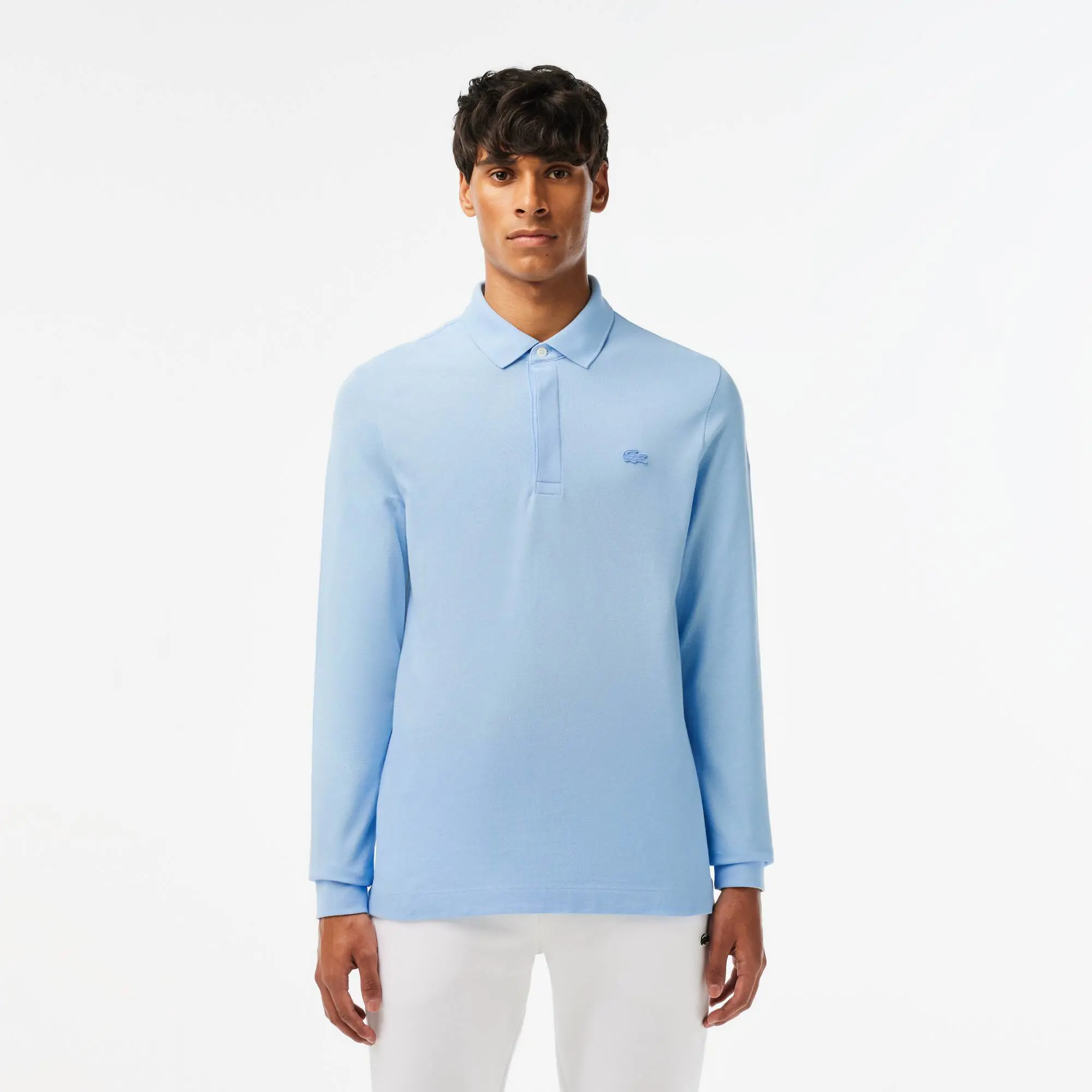 Lacoste Smart Paris long sleeve stretch cotton Polo Shirt. 1