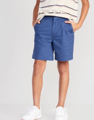 Straight Twill Shorts for Boys (Above Knee) blue