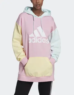 Adidas Essentials Colorblock Logo Oversized Hoodie