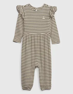 Baby SoftSpun Ruffled One-Piece beige