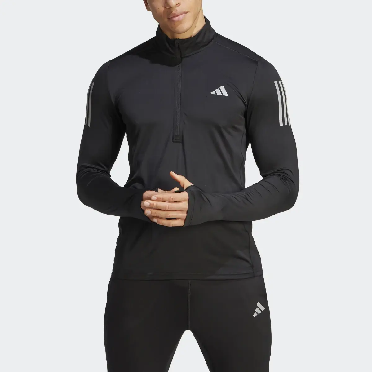 Adidas Sweatshirt Fecho 1/4 Own the Run. 1