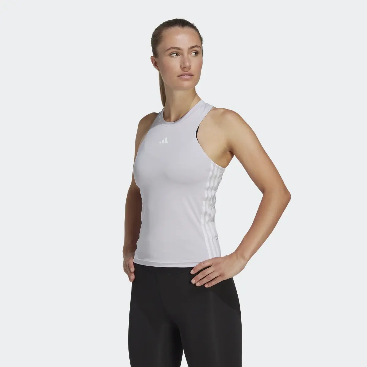 Adidas AEROREADY Train Essentials Regular 3-Stripes Tank Top. 2