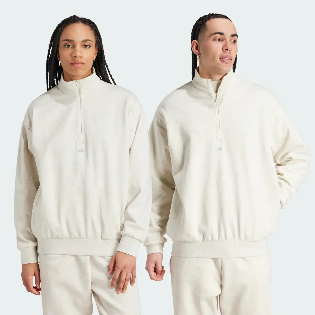 Adidas Basketball Half-Zip Sweatshirt. 1