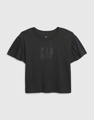 Gap Logo Fırfır Kol T-Shirt