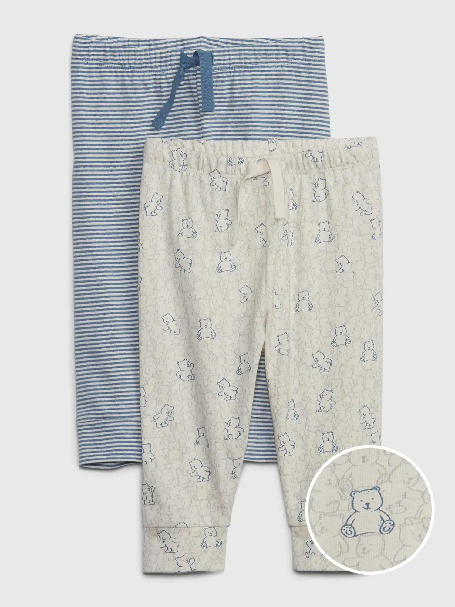 Gap Baby First Favorites Organic CloudCotton Pants (2-Pack) blue. 1