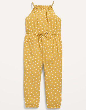Sleeveless Printed Jumpsuit for Toddler Girls yellow