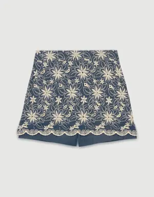 Embroidered floral shorts Add to my wishlist Votre article a été ajouté à la wishlist Votre article a été retiré de la wishlist