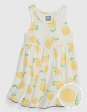 Toddler 100% Organic Cotton Mix and Match Skater Dress yellow