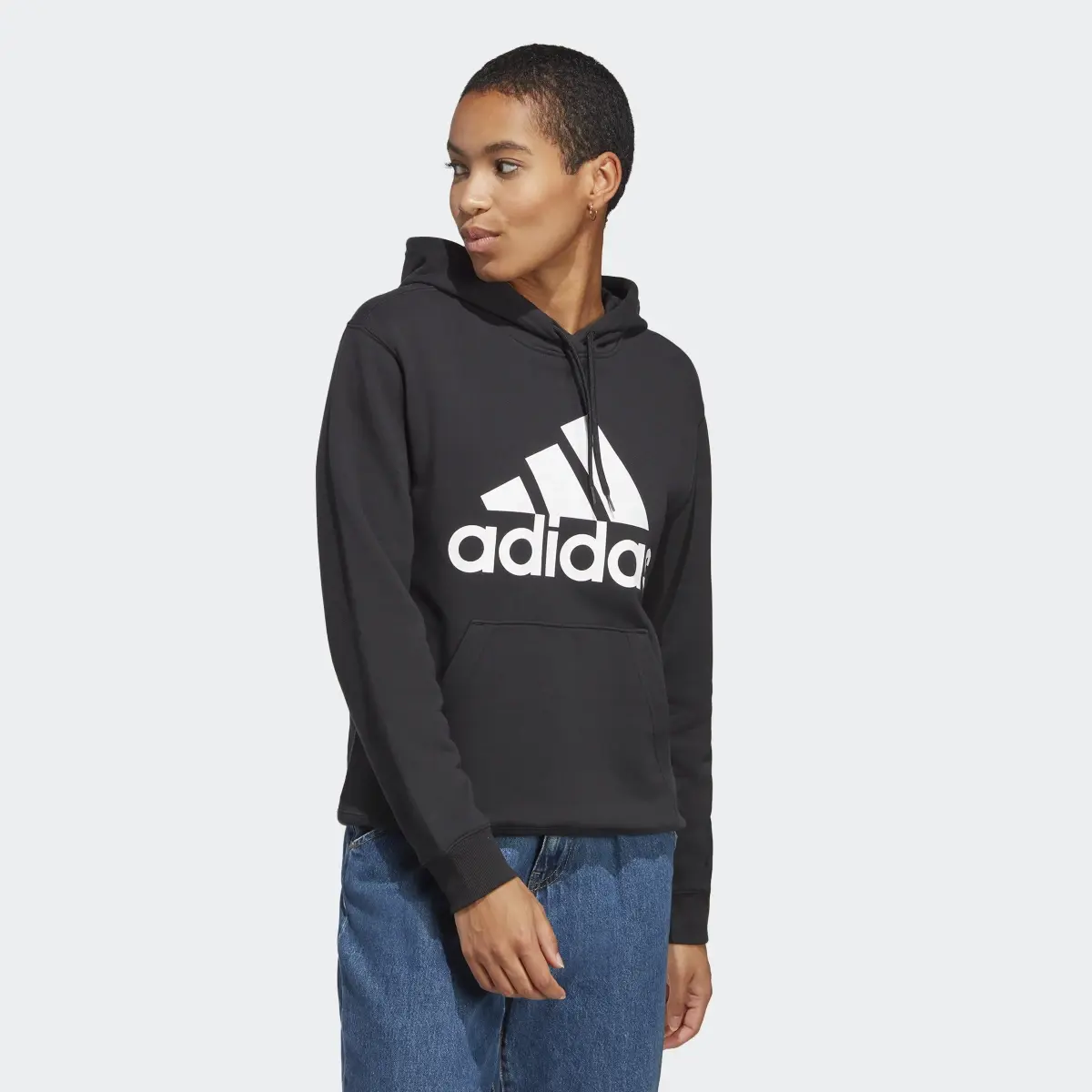 Adidas Sweat-shirt à capuche en molleton coupe standard Big Logo Essentials. 2