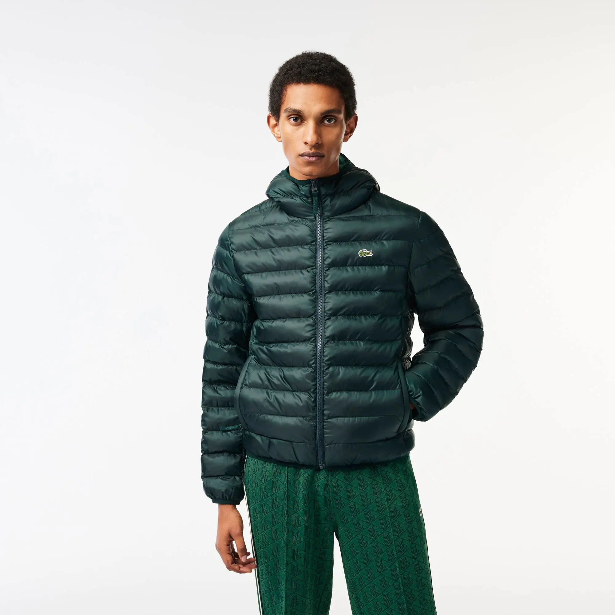 Lacoste Herren LACOSTE Steppjacke mit Kapuze. 1