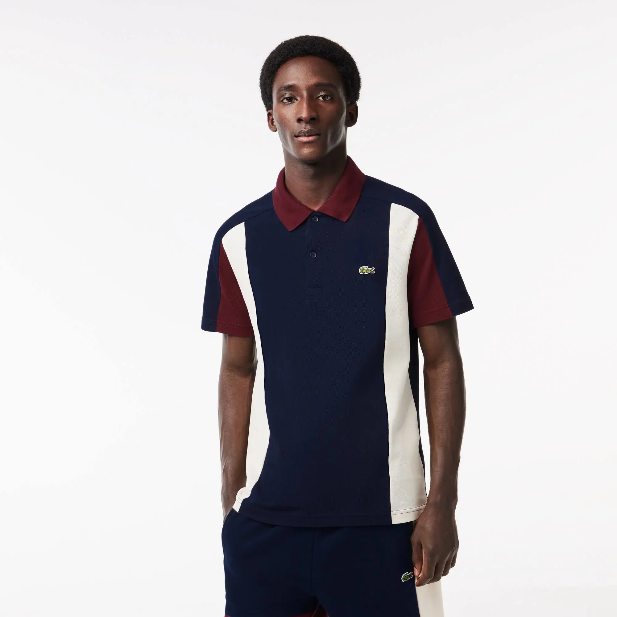 Lacoste Cotton Piqué Colourblock Polo Shirt. 1
