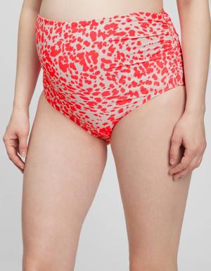 Maternity Recycled Gathered Swim Bottom pink