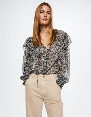 Paisley chiffon blouse