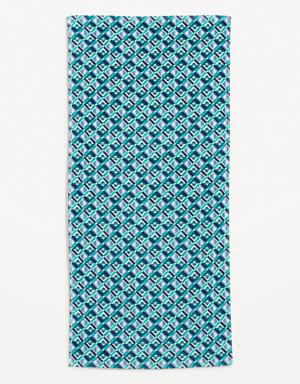 Printed Loop-Terry Beach Towel for the Family blue