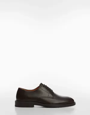Leather suit shoes