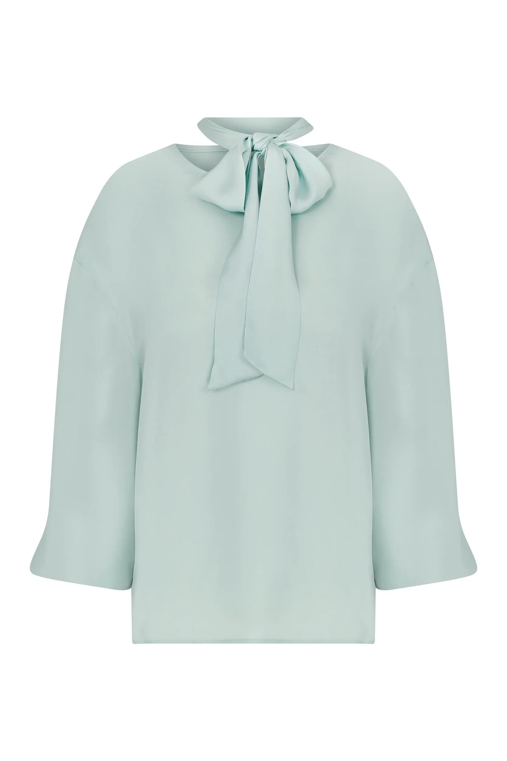 Roman 3/4 Minty Sleeve Solid Blouse - 4 / MINT. 1