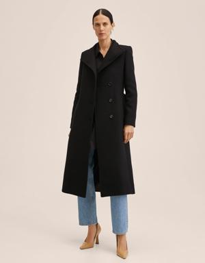 Woolen coat with belt