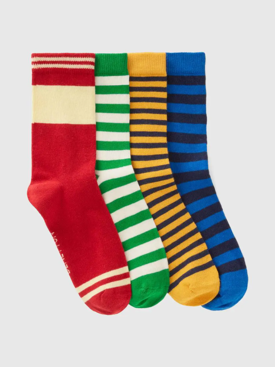 Benetton four pairs of striped socks. 1