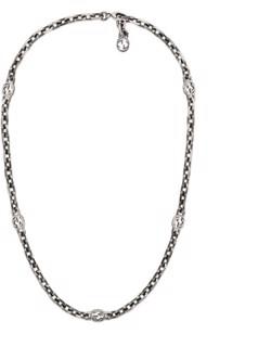 Silver necklace with Interlocking G
