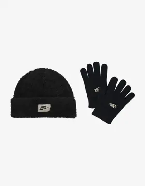 Nike Cozy Peak Beanie and Gloves Set