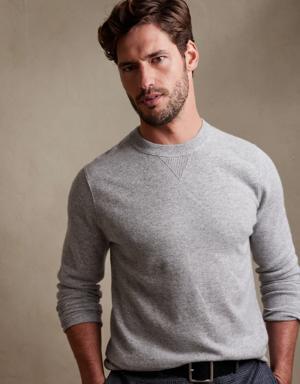 Sarno Cashmere Crew-Neck Sweater gray