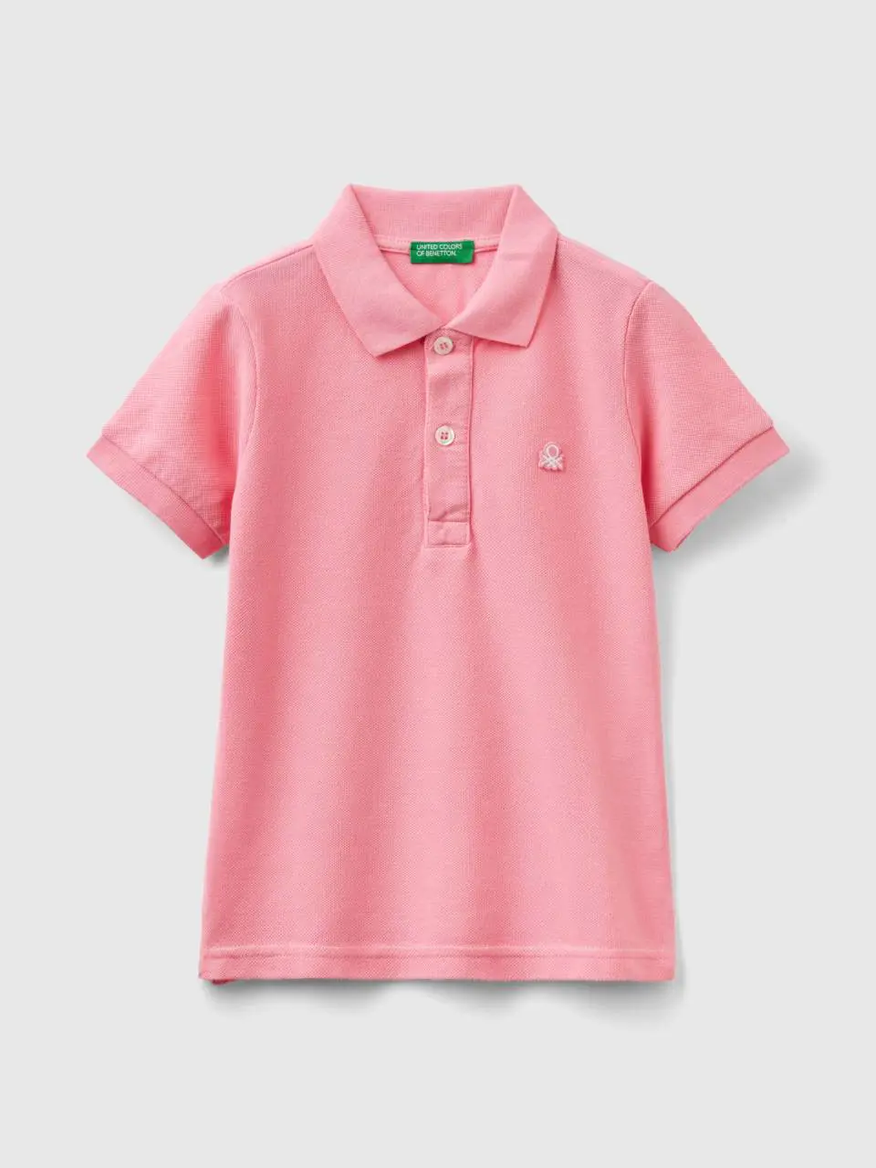 Benetton short sleeve polo in organic cotton. 1