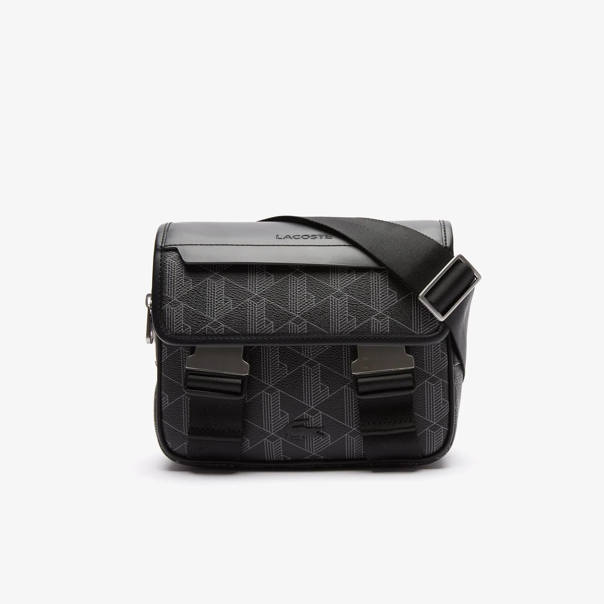 Lacoste Unisex-Kuriertasche THE BLEND aus Monogramm-Canvas. 2