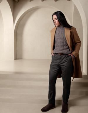 Tapered Perfect Flannel Dress Pant brown