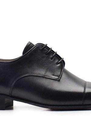 Siyah Klasik Bağcıklı Kösele Erkek Ayakkabı -7085-
