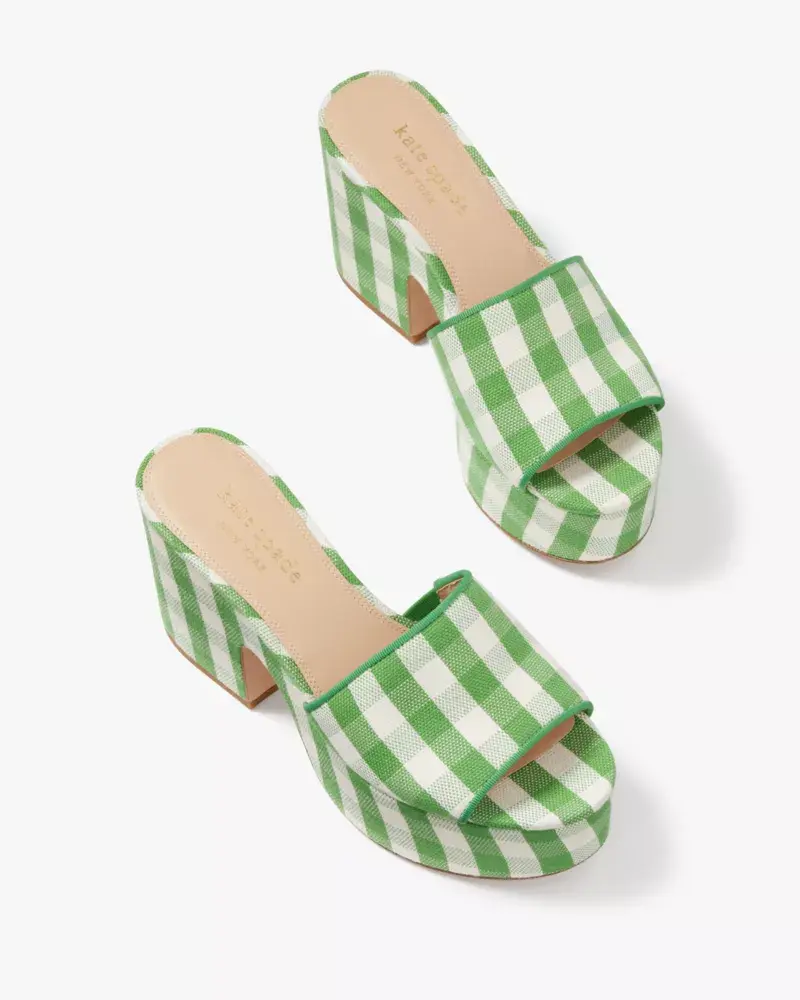 Kate Spade Ibiza Gingham Sandals. 2