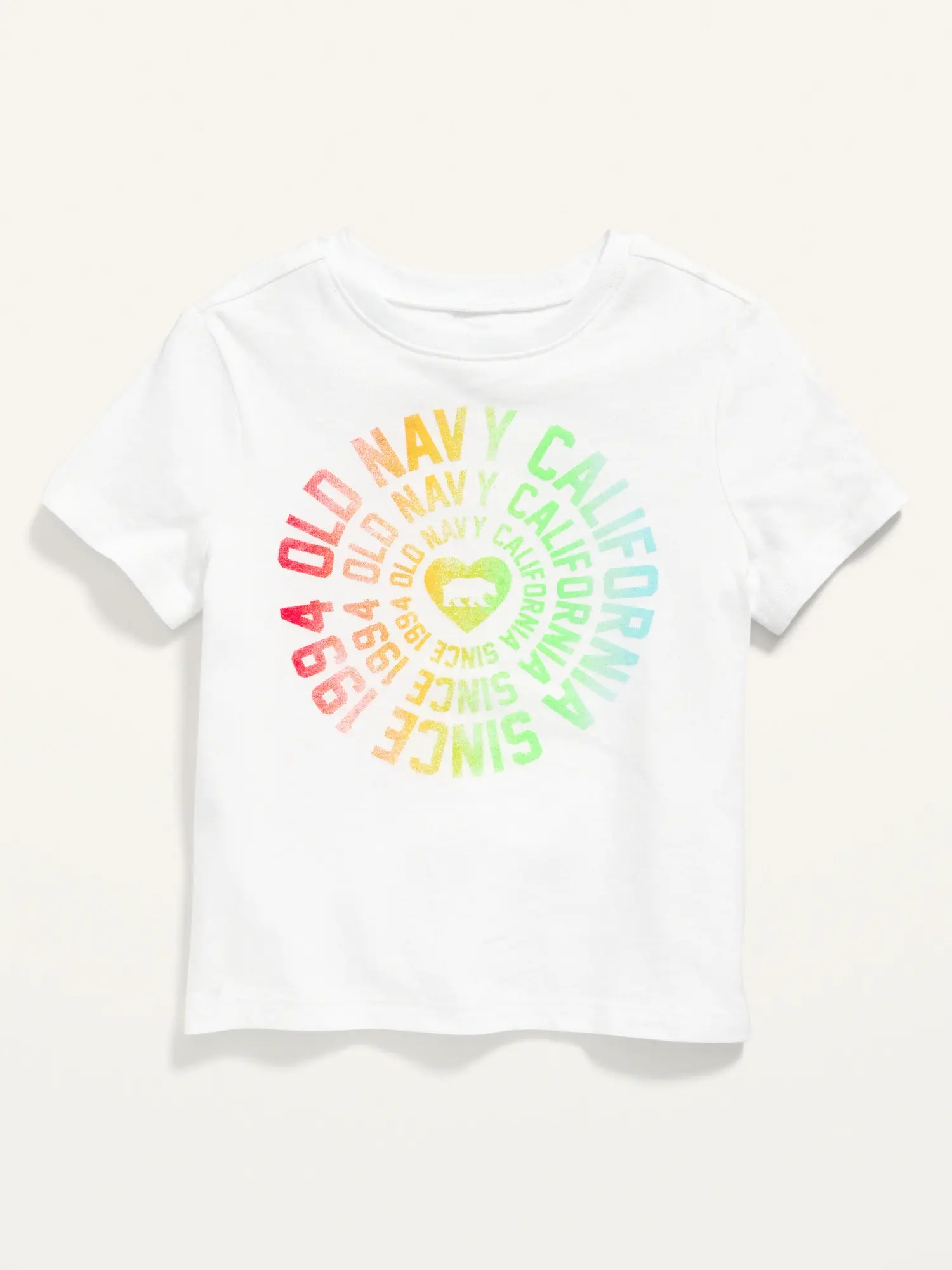 Old Navy Unisex Logo Graphic T-Shirt for Toddler white. 1
