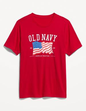 Old Navy Matching "Old Navy" Flag Graphic T-Shirt for Men red