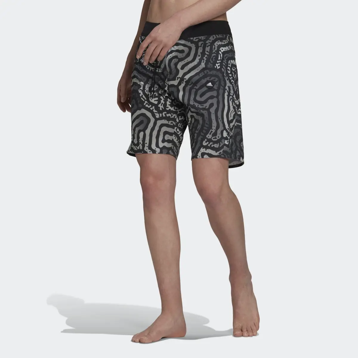 Adidas Classic-Length Colour Maze Tech Board Shorts. 1