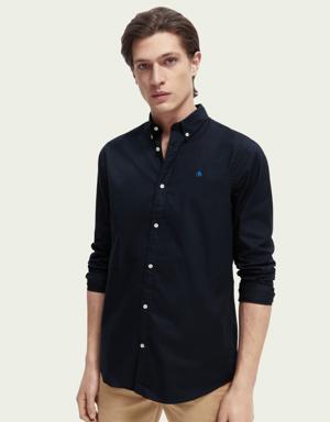Regular fit organic cotton Oxford shirt