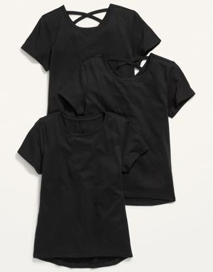 Softest Short-Sleeve T-Shirt Variety 3-Pack for Girls black