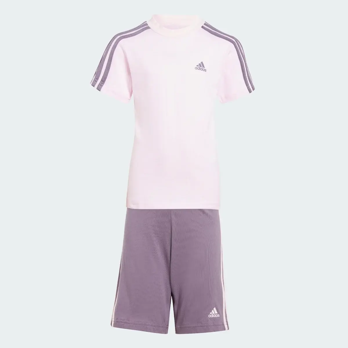 Adidas Essentials 3-Stripes Tee and Shorts Set. 1