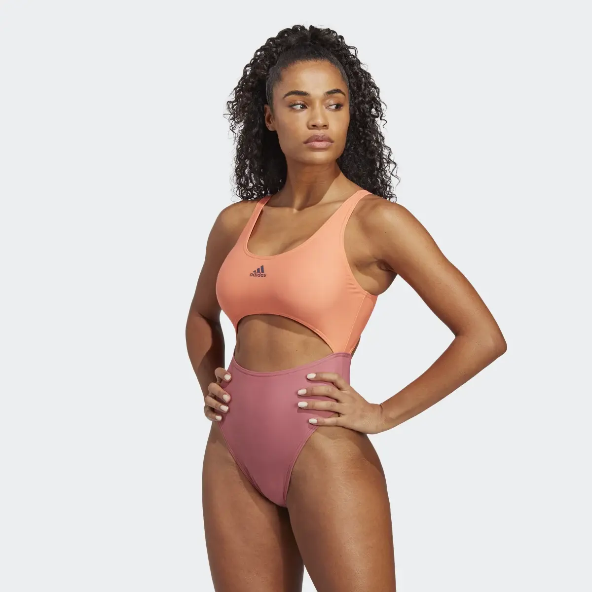 Adidas Colorblock Swimsuit. 2