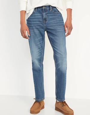 Loose Taper Built-In Flex Ankle-Length Jeans for Men blue