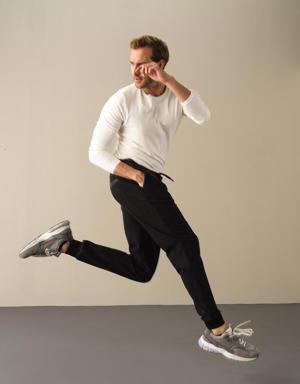 Pamuklu Regular Fit Çizgili Jogger Pantolon