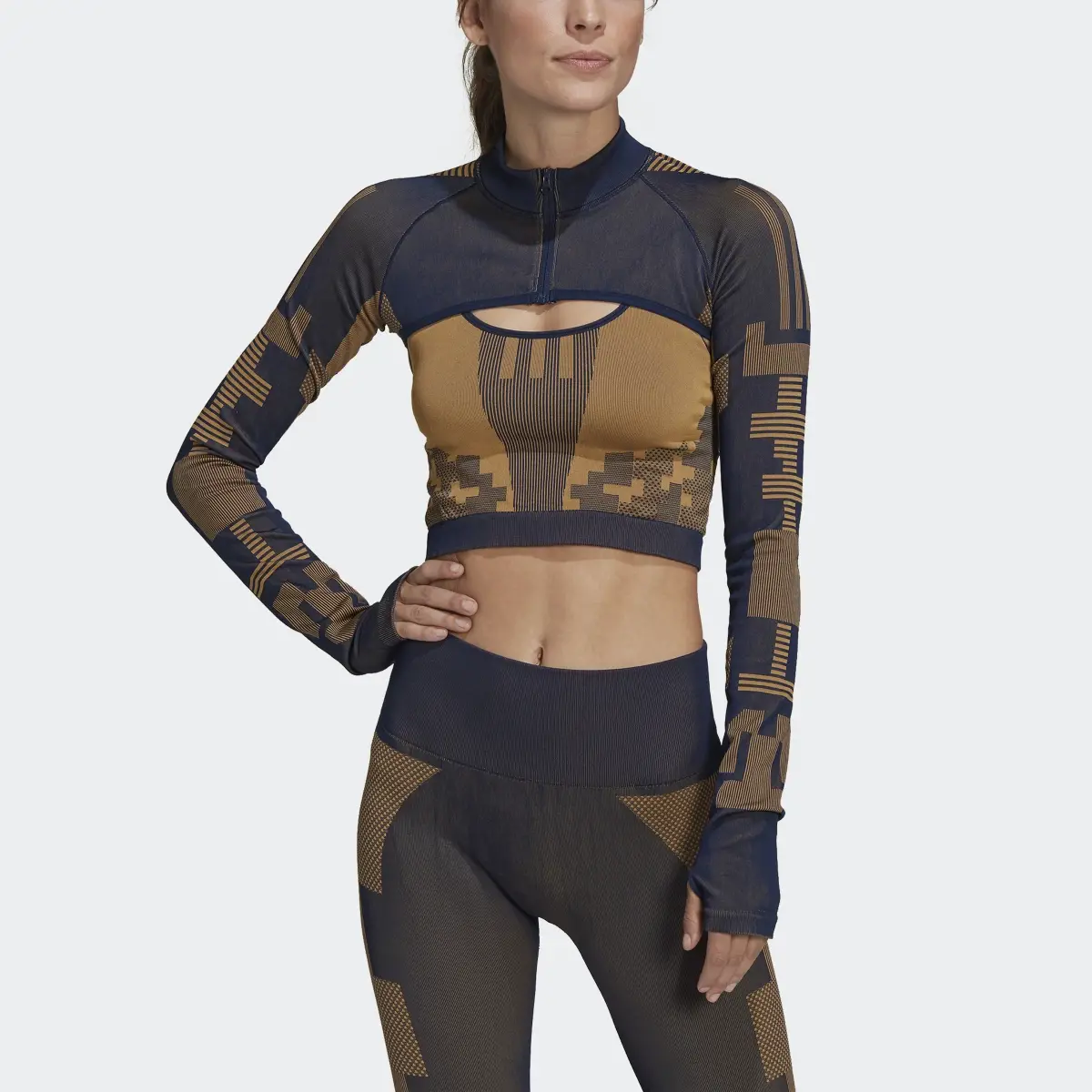 Adidas x Karlie Kloss Seamless Long Sleeve Knit Crop Top. 1