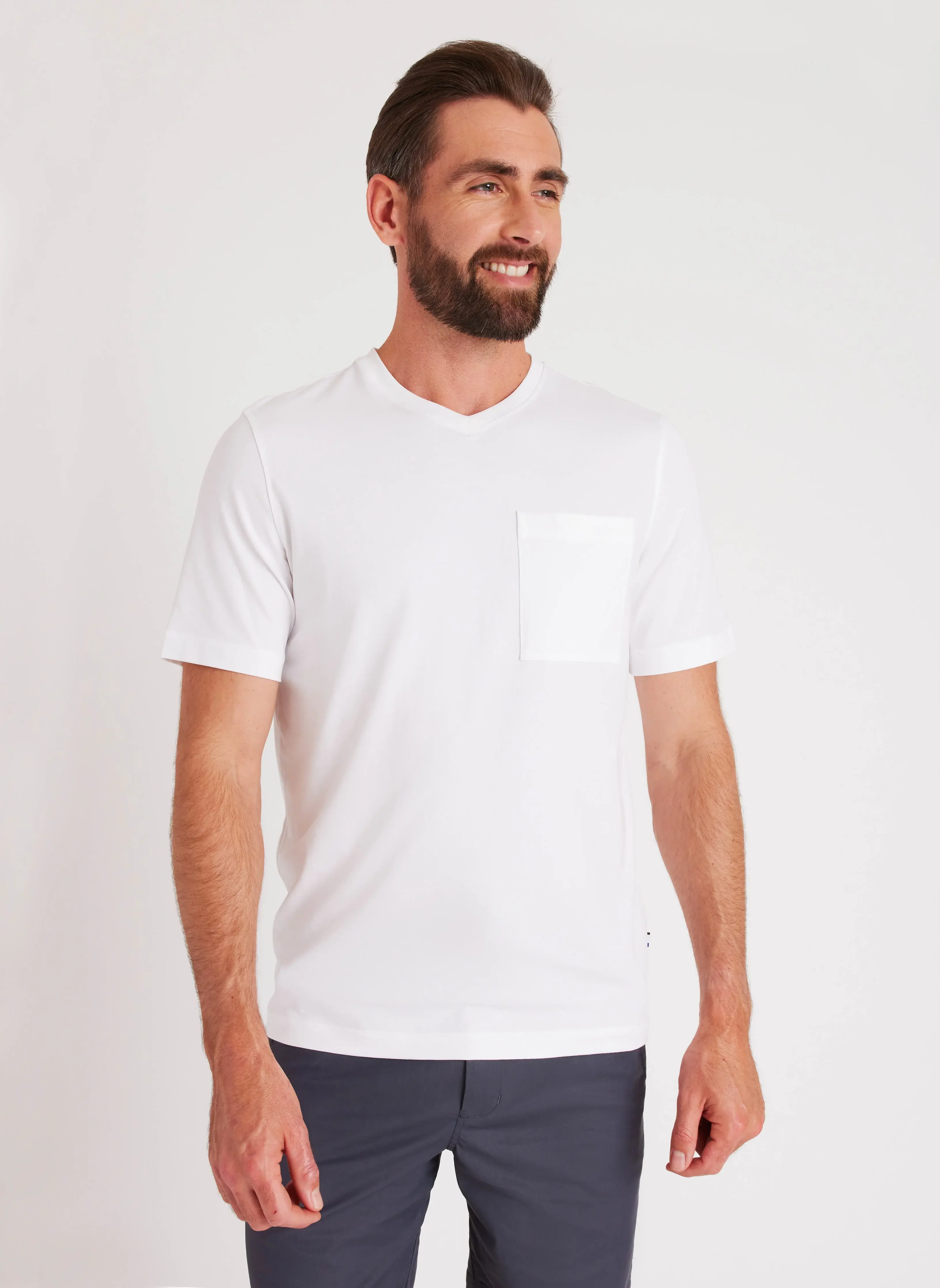 Kit And Ace Hemlock Short Sleeve V-Neck Tee. 1