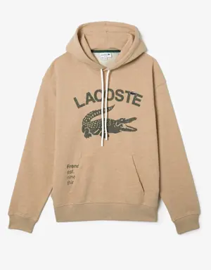 Men's Loose Fit Crocodile Hooded Sweatshirt