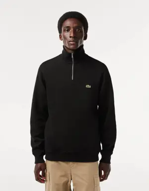 Men's Zippered Stand-Up Collar Cotton Sweatshirt