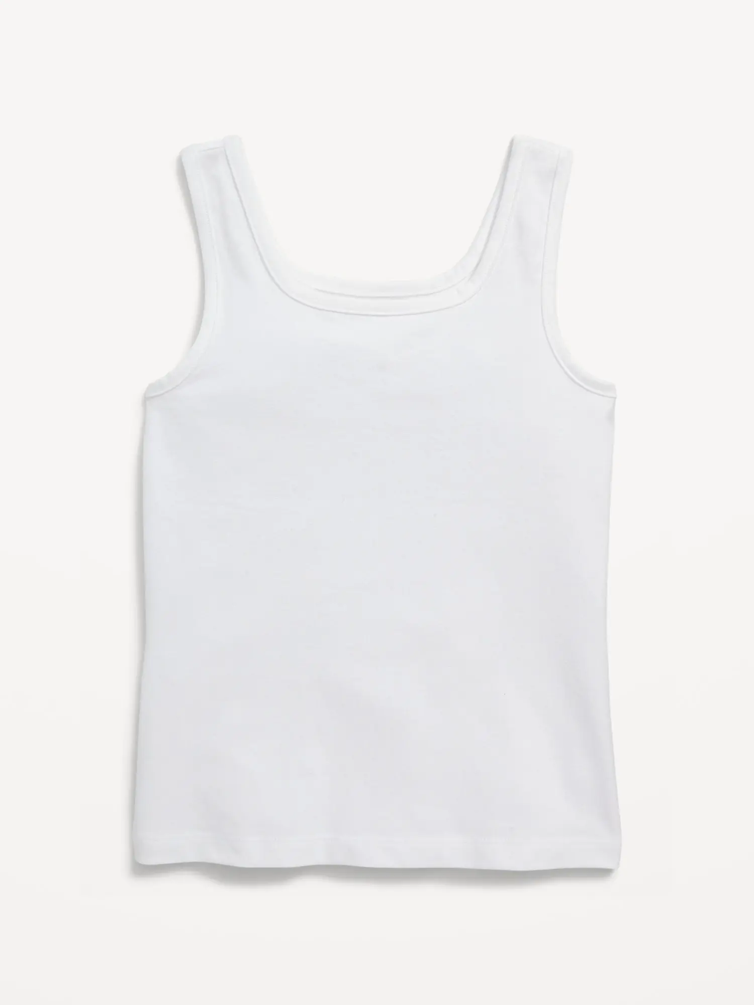 Old Navy Solid Fitted Tank Top for Girls white. 1